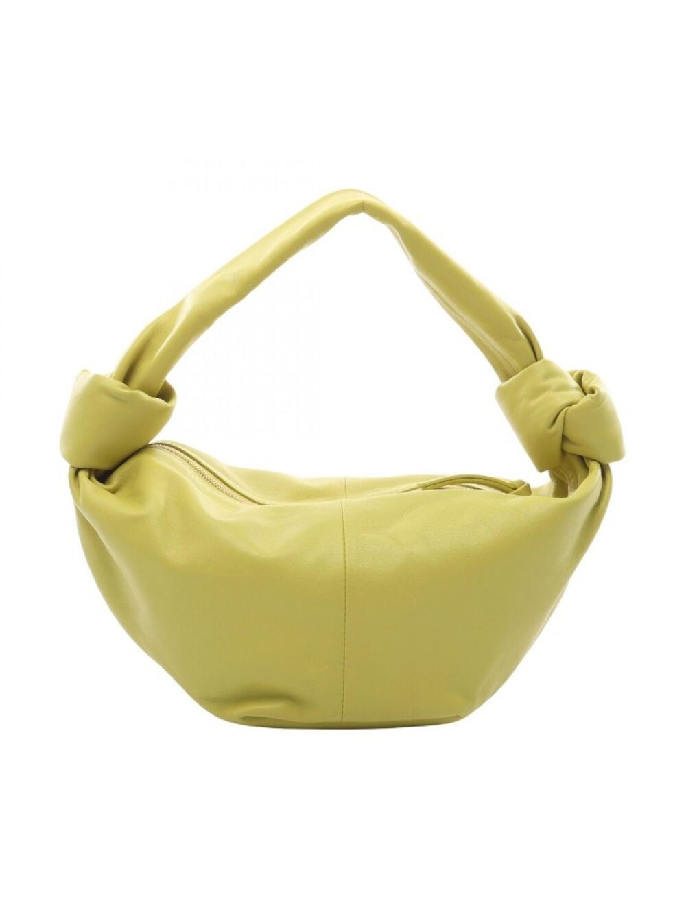 Bottega Veneta Handbag Double Knot Top Handle Yellow Leather